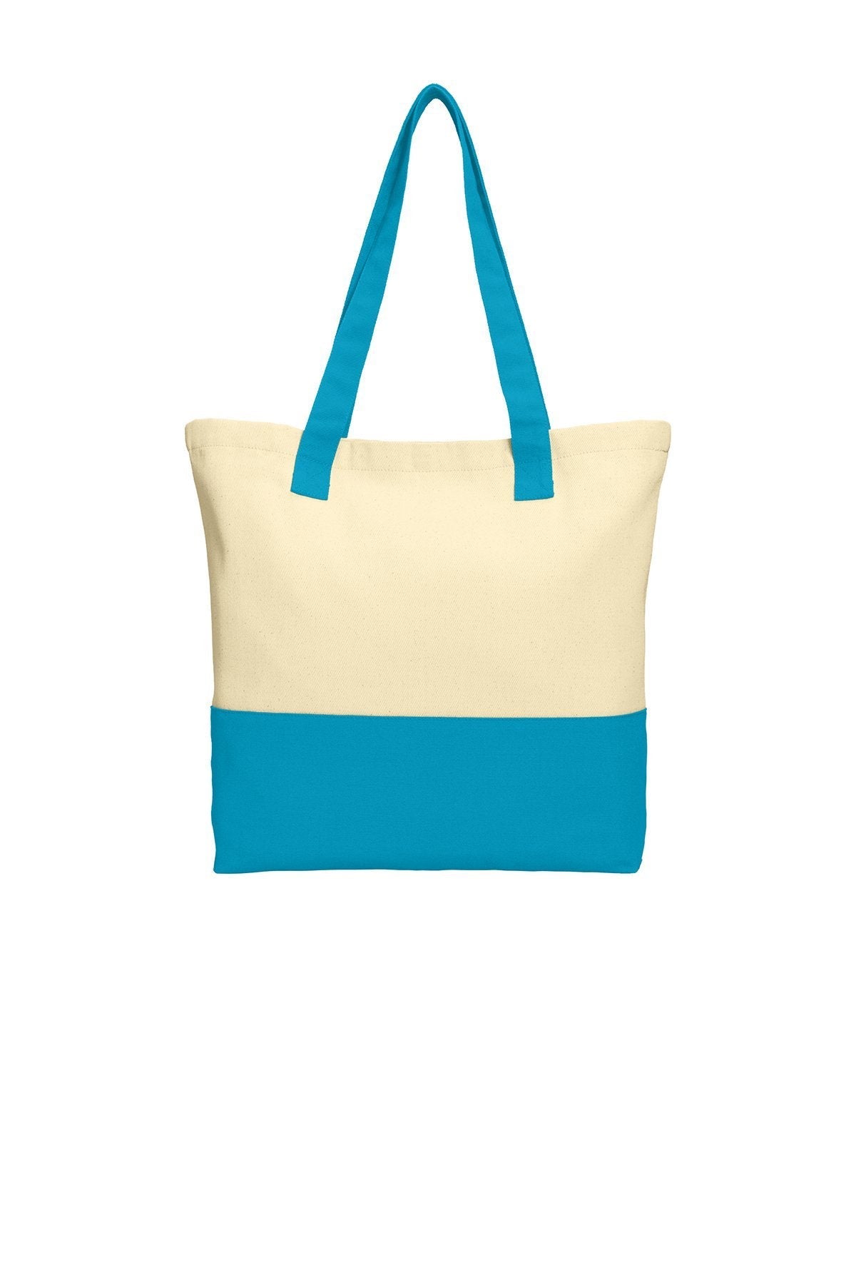 Colorblock Cotton Canvas Tote Bag